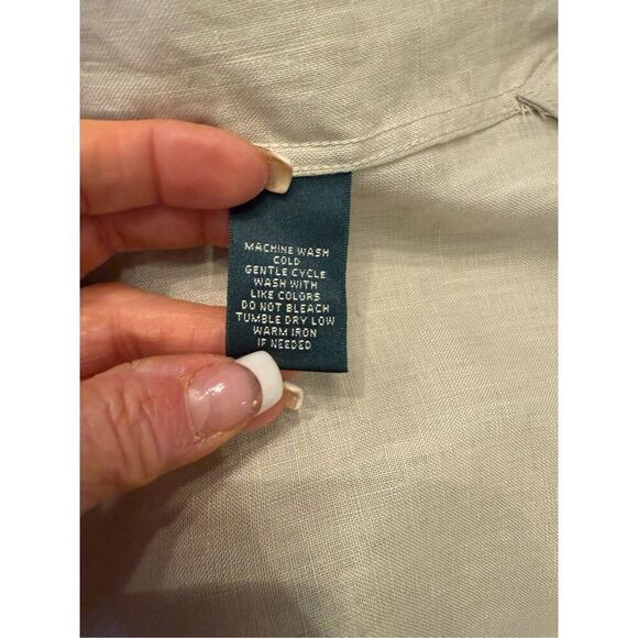 Lauren Ralph Lauren Women’s Linen Blouse Roll Tab Sleeves Plus Sz. 2X - Picture 11 of 14